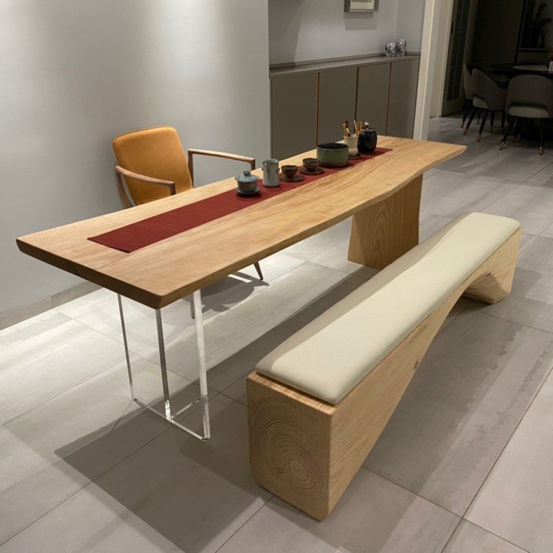 Bedroom Furniture - Tavolo Flottante in Legno Massello e
