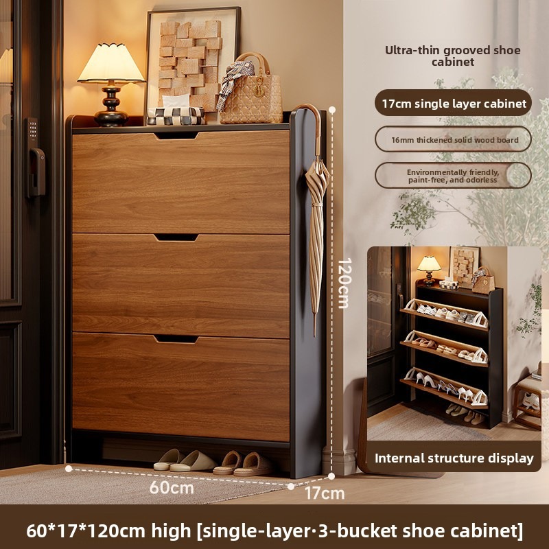 Shoe Rack Cabinet Narrow Entryway - Scarpiera Ultra Sottile con Apertura a