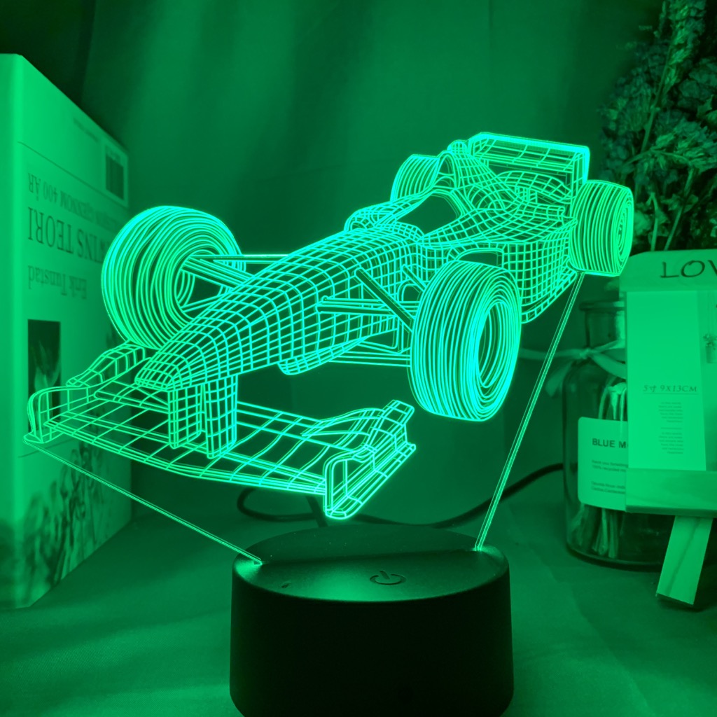 F1 Formula 1 Auto da corsa 3d  - Floating Nightstand With Led Light recensione e prezzo