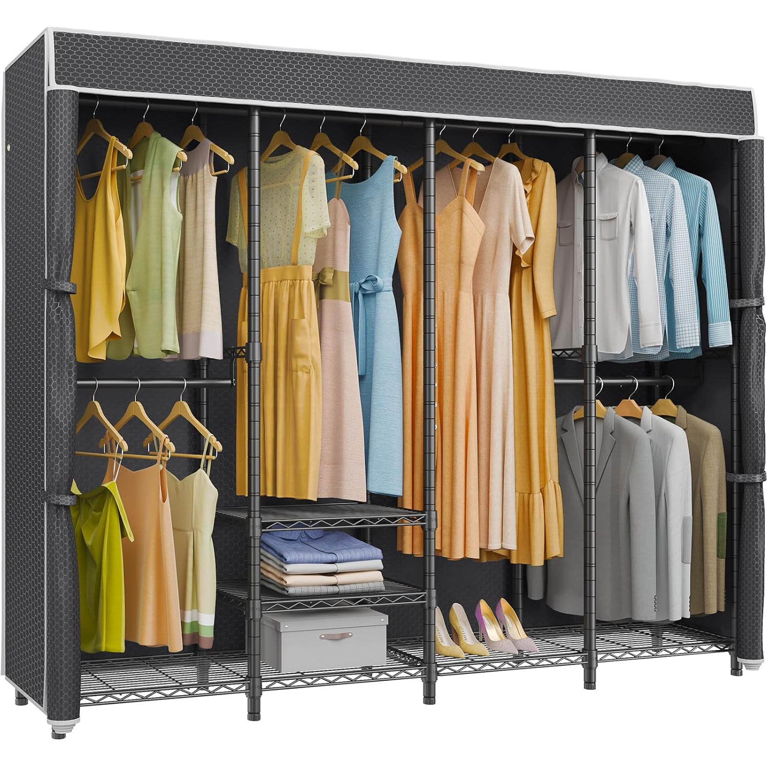 Appendiabiti Medio con Copertu - Wardrobe Closet Portable Fabric Cover recensione e prezzo