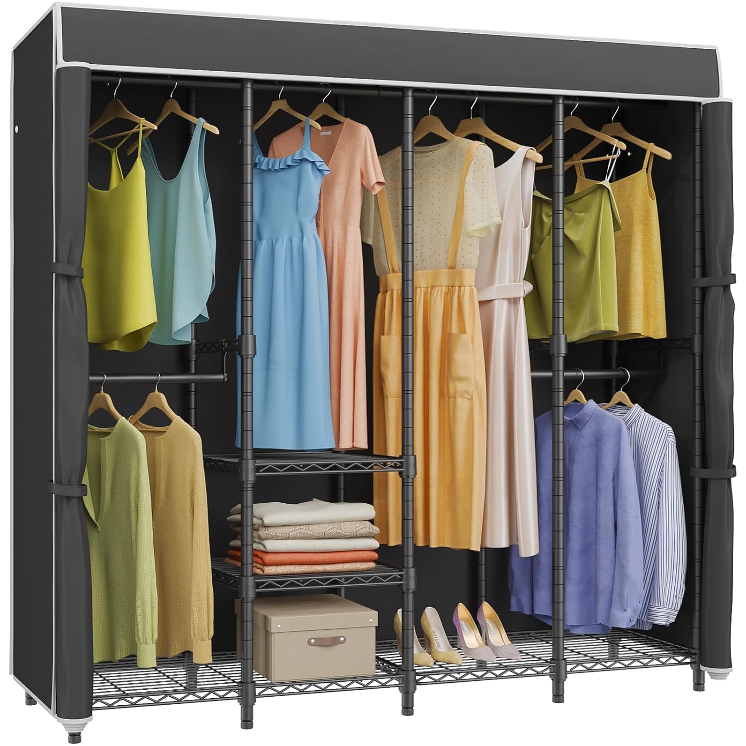 Appendiabiti Medio con Copertu - Wardrobe Closet Portable Fabric Cover recensione e prezzo