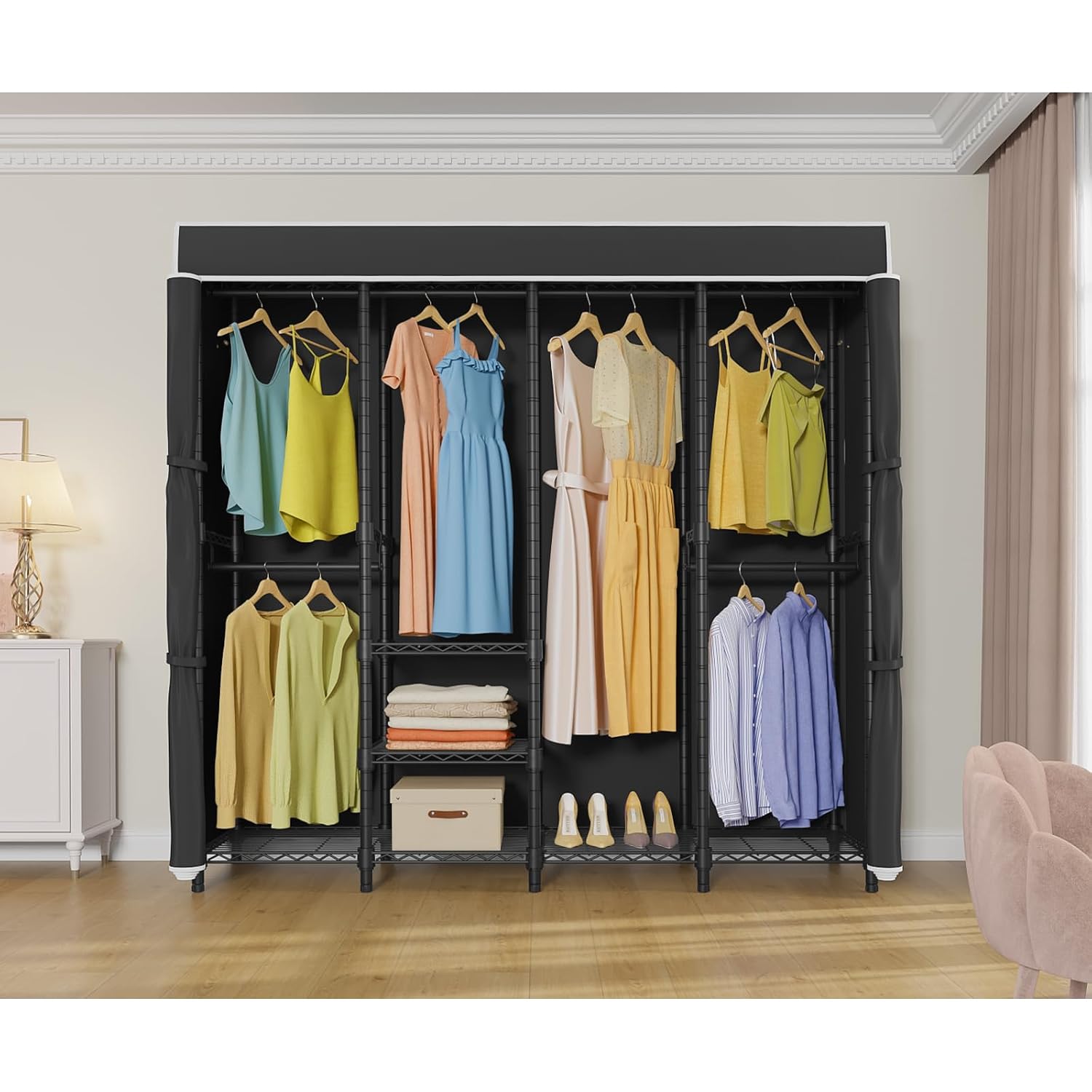 Appendiabiti Medio con Copertu - Wardrobe Closet Portable Fabric Cover recensione e prezzo