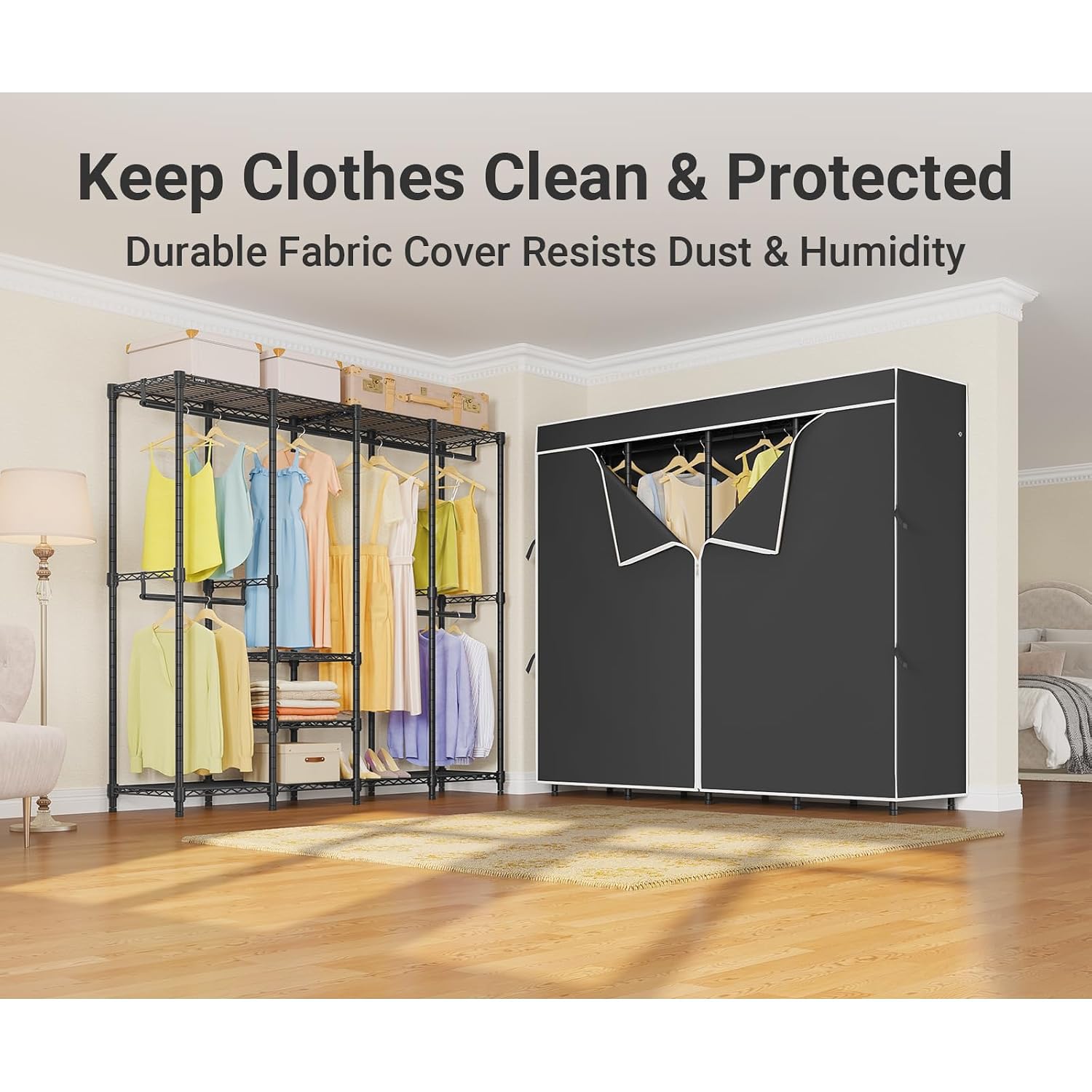 Appendiabiti Medio con Copertu - Wardrobe Closet Portable Fabric Cover recensione e prezzo