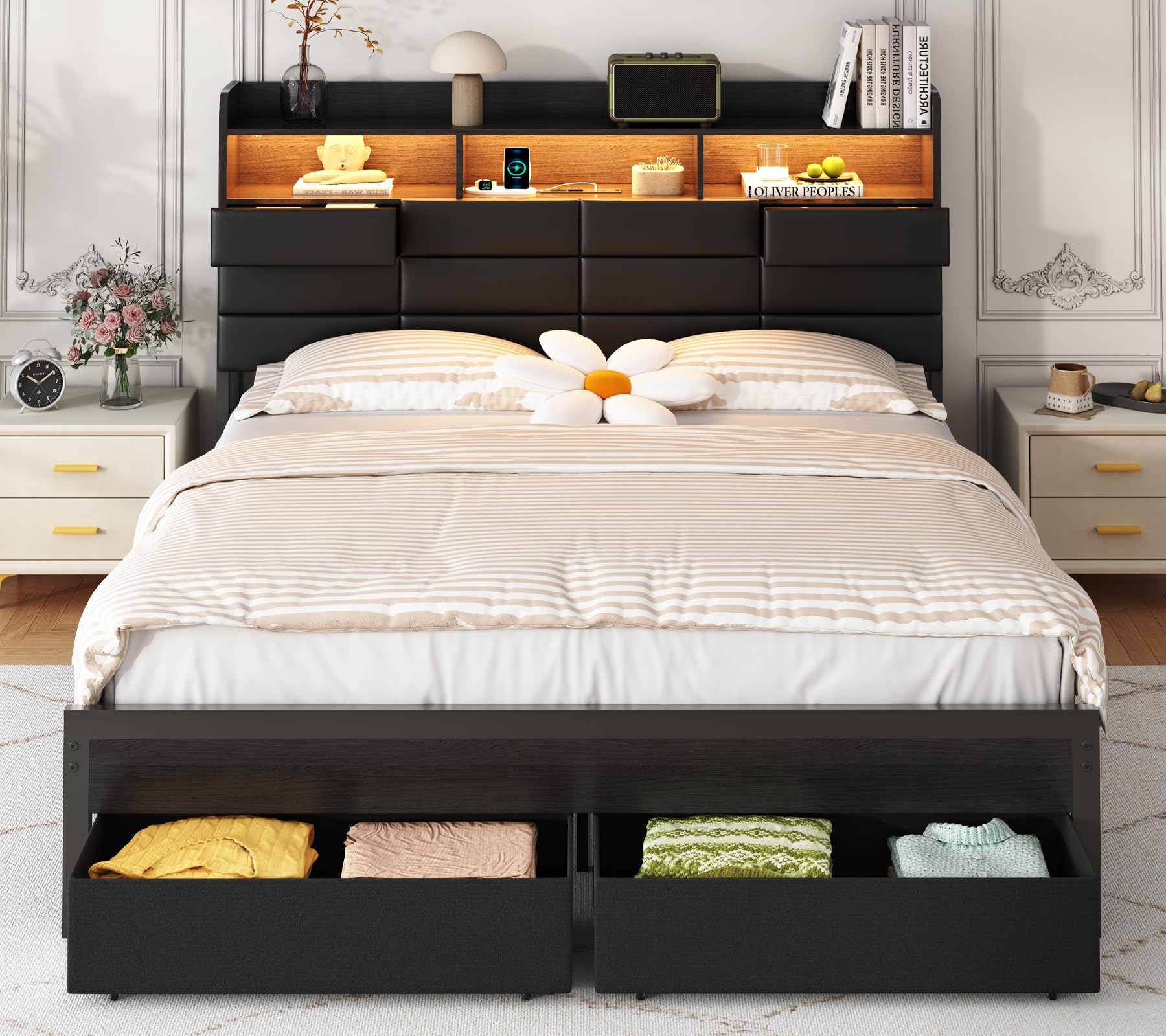 Struttura per letto matrimonia - King Size Bed Frame With Storage Drawers recensione e prezzo