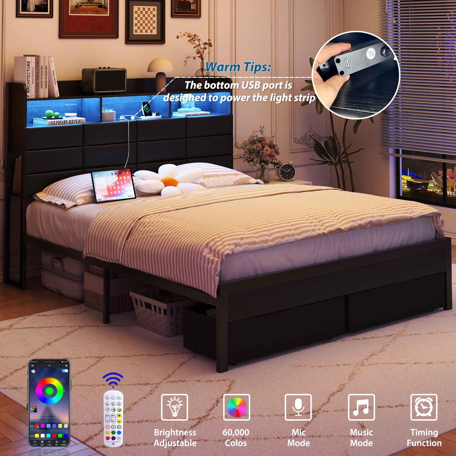 Struttura per letto matrimonia - King Size Bed Frame With Storage Drawers recensione e prezzo