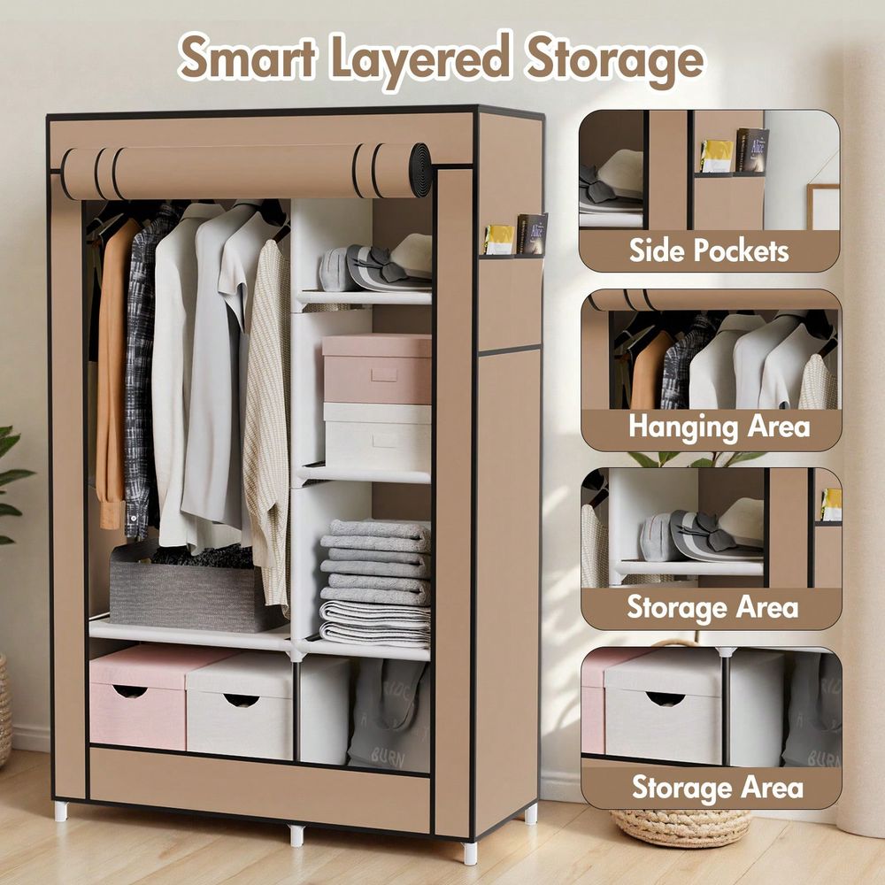 Armadio per appendere vestiti, - Wardrobe Closet Portable Fabric Cover recensione e prezzo