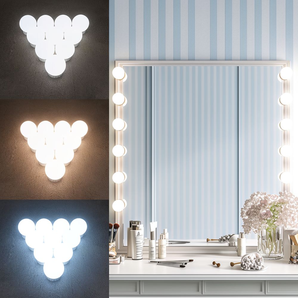Lampade da specchio per trucco - Dressing Table Vanity With Lighted Mirror recensione e prezzo