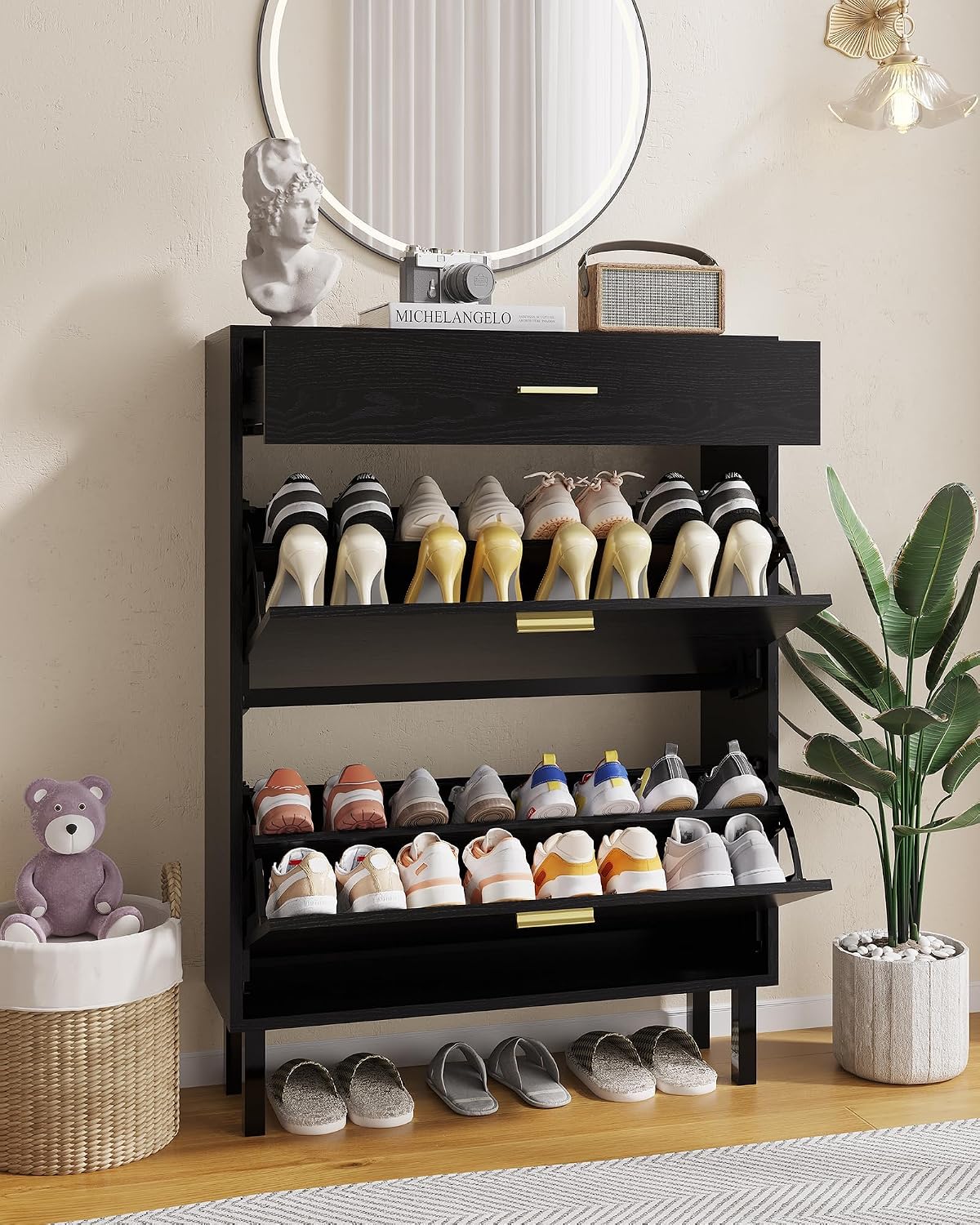 Mobiletto Portascarpe Sottile  - Shoe Rack Cabinet Narrow Entryway recensione e prezzo