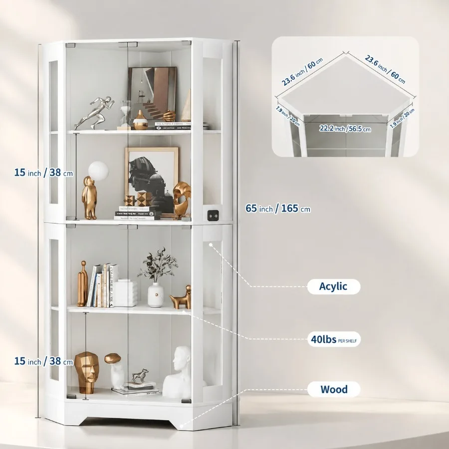 Vetrina angolare bianca da col - Storage recensione e prezzo