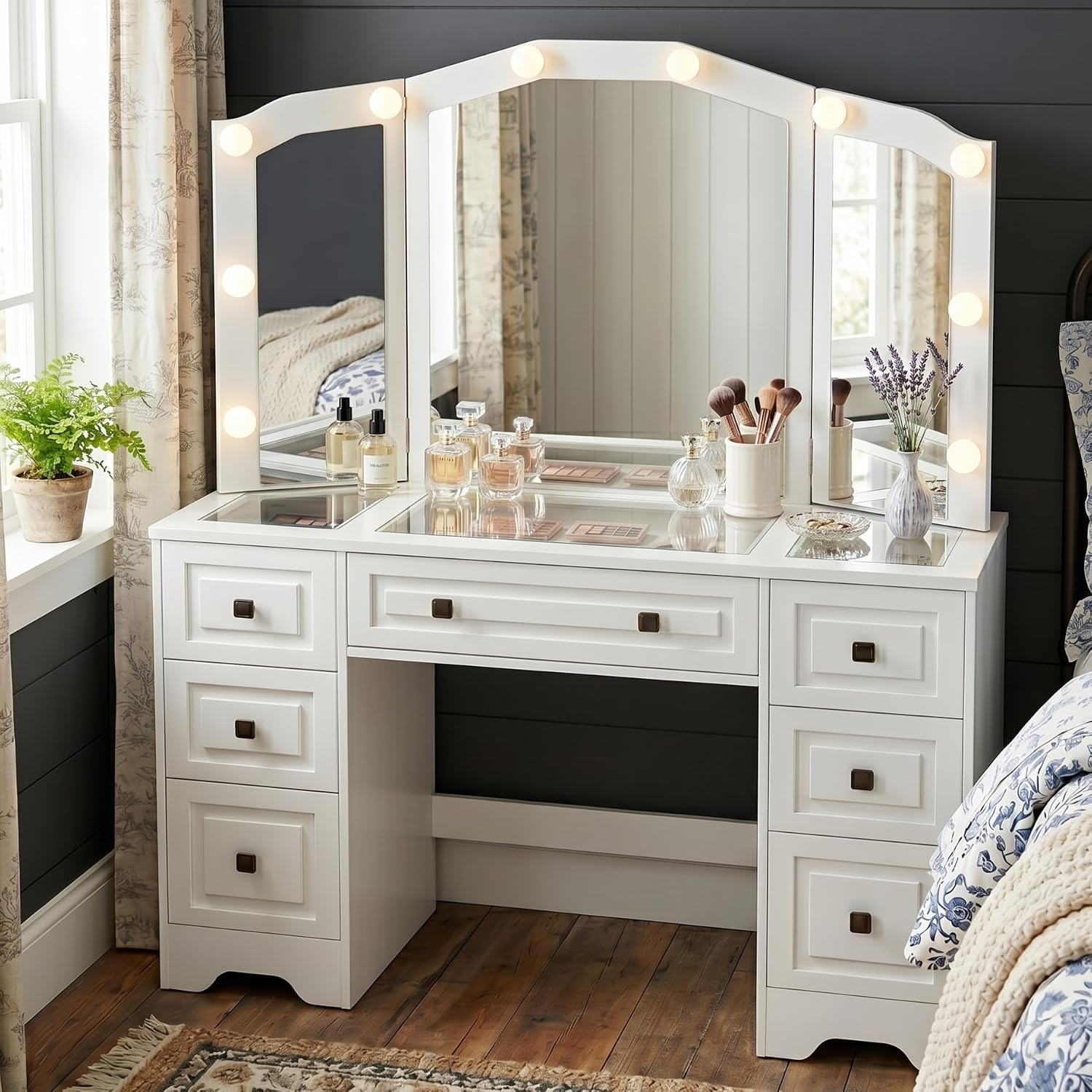 Toeletta illuminata con specch - Dressing Table Vanity With Lighted Mirror recensione e prezzo