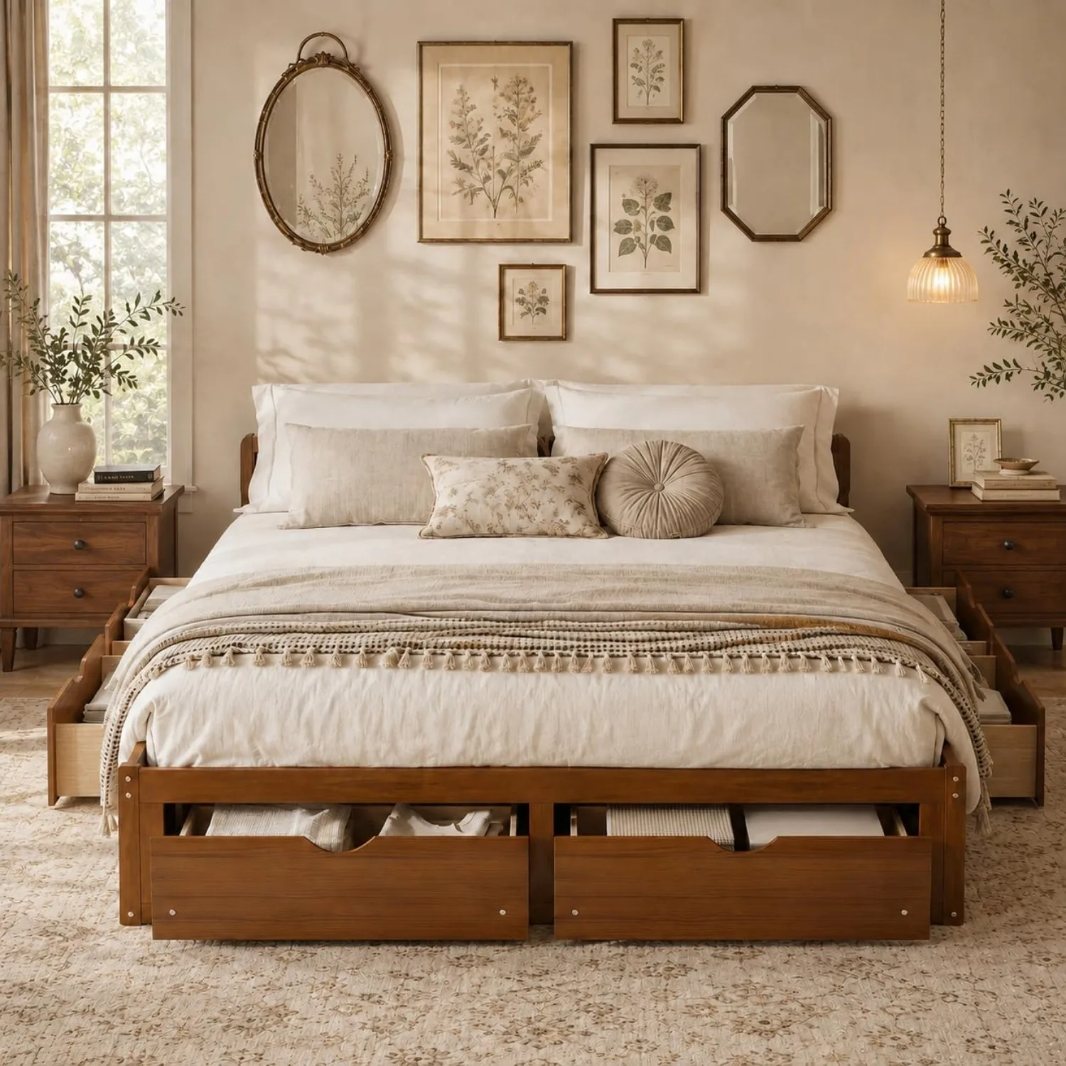 Struttura letto minimalista in - King Size Bed Frame With Storage Drawers recensione e prezzo
