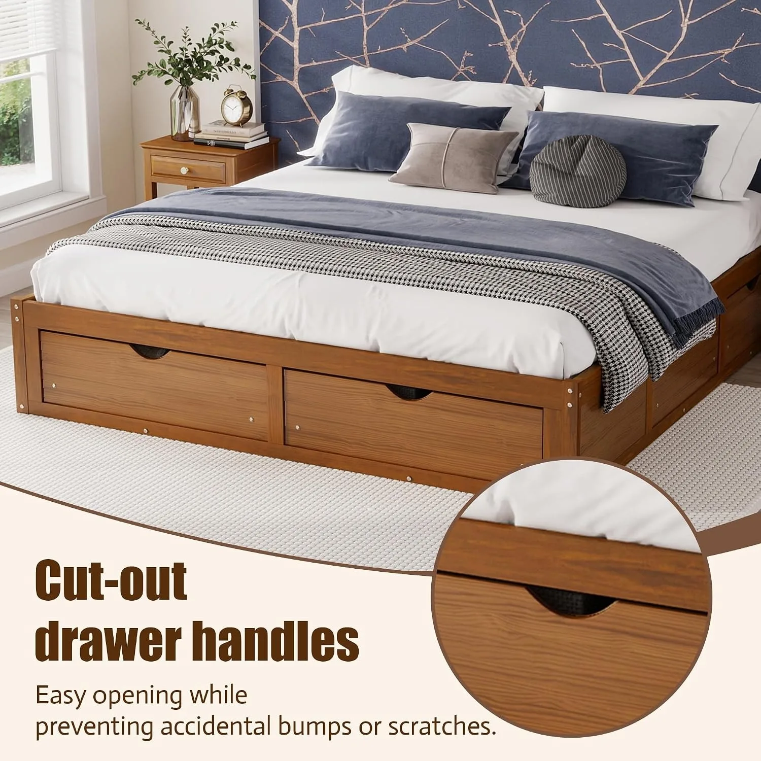 Struttura letto minimalista in - King Size Bed Frame With Storage Drawers recensione e prezzo