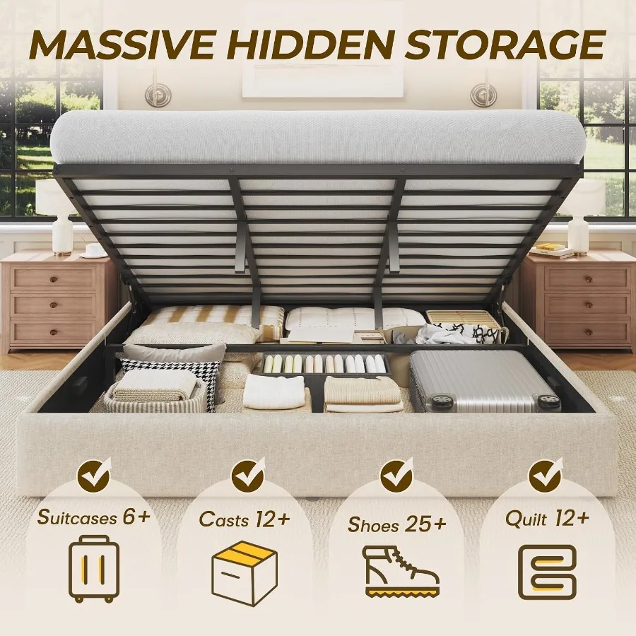 Letto con struttura a piattafo - Gas Lift Storage Bed Hydraulic recensione e prezzo