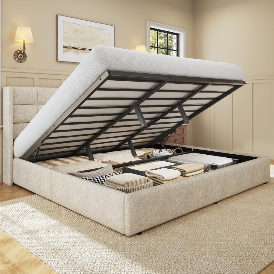 Letto con struttura a piattafo - Gas Lift Storage Bed Hydraulic recensione e prezzo